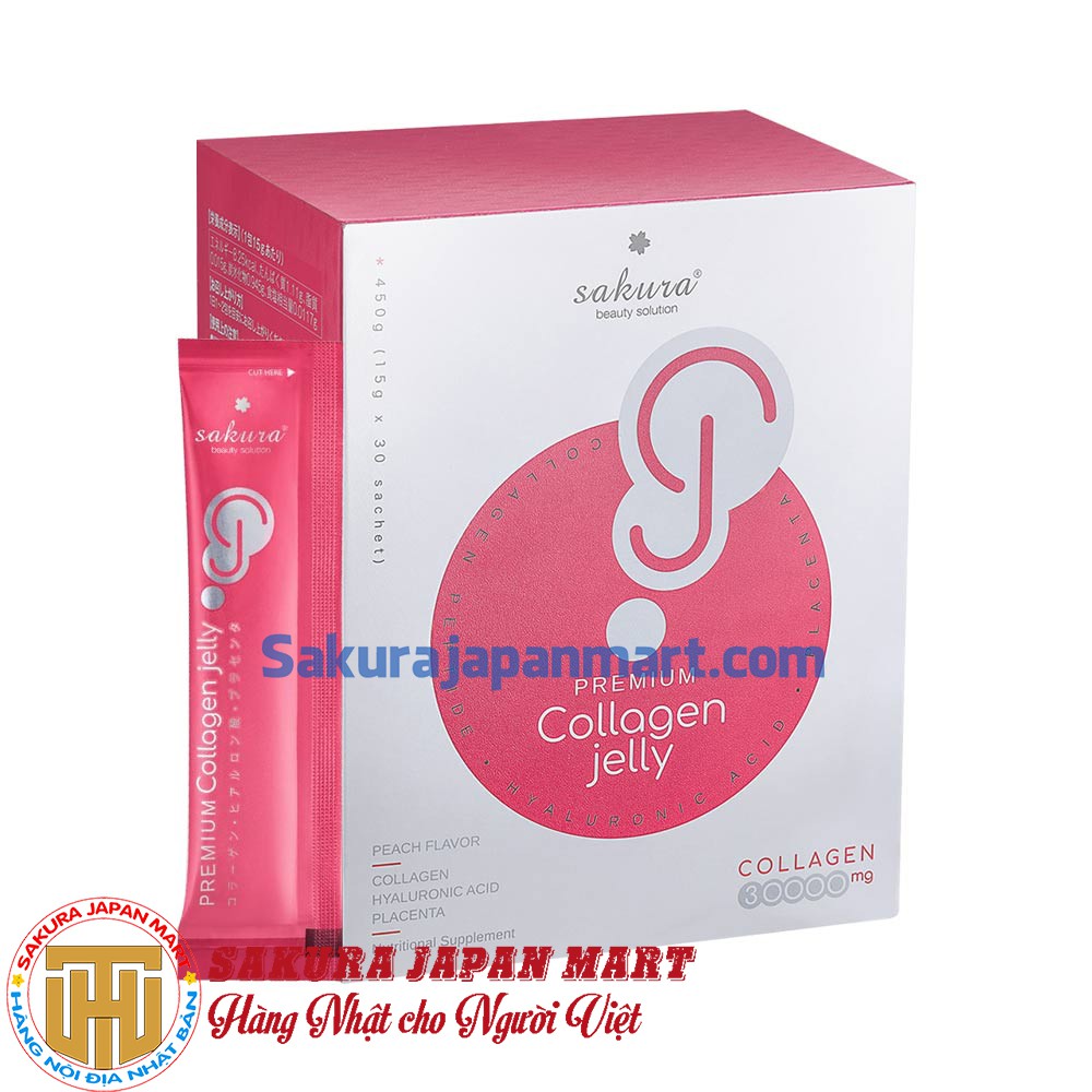Thạch Collagen Sakura Premium Jelly 30,000mg 30 thanh